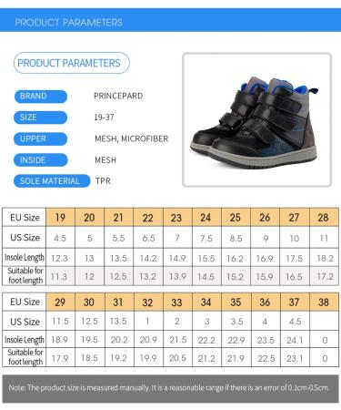 Princepard Kids Orthopedic High Top Boots | Arch & Ankle Support | Corrects Flat Feet & Valgus in 9 Toddler Black - Buy Online on GoSupps.com
