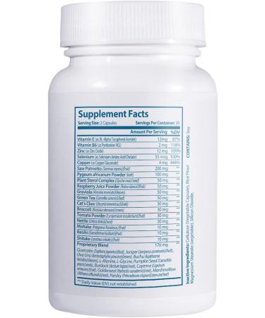 Prostate Health Supplement - Men's Wellness Formula with Vitamin E, Pumpkin Seed & Saw Palmetto - 60 Capsules - Made in USA - Buy Online on GoSupps.com