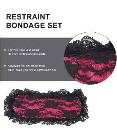 Soft Lace Eye Mask - Adjustable Comfortable Sleep Mask for Travel, Meditation, Shift Work - Red - Buy Online on GoSupps.com