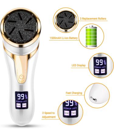 Electric Foot Callus Remover with 3 Grinding Heads - Professional Rechargeable Pedicure Tool for Hard Cracked Skin | Waterproof Foot Scrubber by BETUFIARY - Buy Online on GoSupps.com