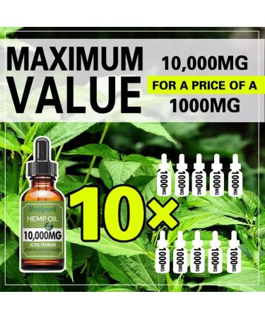 (2 Pack 10000mg) Hemp Oil - Natural Hemp Seed Extract Hemp Drops Rich in Vitamin & Omega 3 6 9 2 Fl Oz (Pack of 1) - Buy Online on GoSupps.com