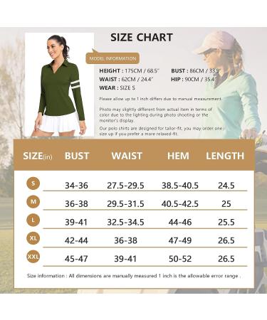 Soneven Women's Collared V Neck Long Sleeve Polo Shirt | Moisture Wicking Golf T-Shirt | Slim Fit for Casual Work | X-Large Green - Buy Online on GoSupps.com