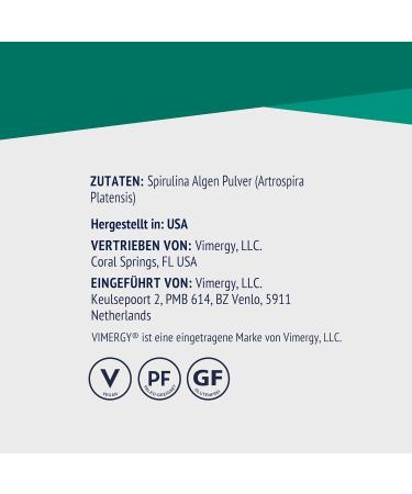 Vergy Spirulina Powder 500g - Fast-Absorbable Vegan Superfood Gluten-Free No Fillers or Additives - Buy Online on GoSupps.com