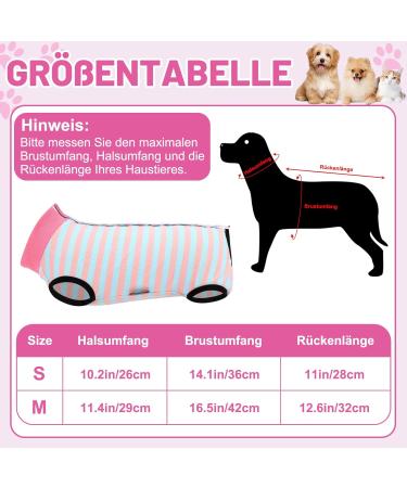 PatinaDrift Dog Recovery Suit | Wound Protection for Dogs After Surgery | Cone Alternative (Pink/Blue Small) - Buy Online on GoSupps.com