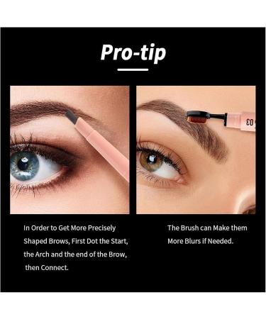 2 in 1 Double Ended Eyebrow Pencil Micro Percision Tip Fill and Defines Brows Natural Looking & Waterproof No Need to Sharpen Not Easy to Fade (Color : 04 Size : 1 size) 1 count (Pack of 1) 04 - Buy Online on GoSupps.com