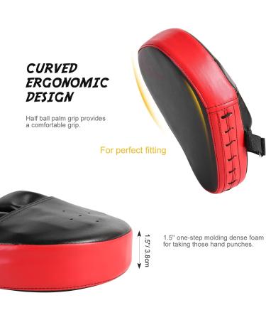 Odoland 2-in-1 Boxing Kick Pack Set - Punching Mitts & Focus Pads for MMA Training - Black/Red - Buy Online on GoSupps.com