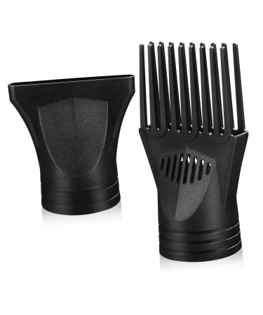TOVINANNA 2 Pcs Hair Dryer Nozzle Accessory for Hairdryer Blow Dryer Attachment Hair Blower Nozzle Detangling Comb for Hair Dryer Blow Dryer Part Flat Hair Dryer Attachment Blow Dryer Brush