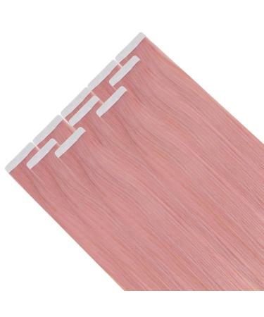 Buy Runature 55cm Pink Real Hair Tape Extensions - Remy Smooth Human Hair - 10pcs 25g #Pink Color - Buy Online on GoSupps.com