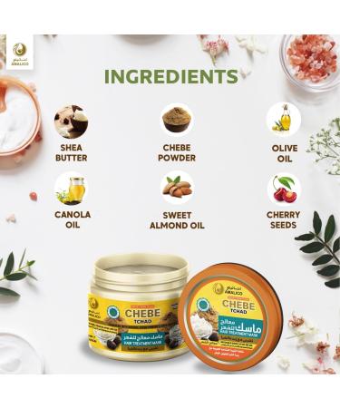Hair Treatment Mask with Chebe Powder & Shea Butter - 7 oz | Best Hair Growth Solution for Damaged Hair - Buy Online on GoSupps.com