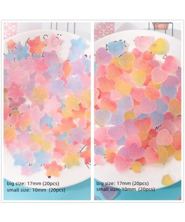 200PCS Kawaii Resin Acrylic 3D Gummy Bear Nail Charms + 300PCS Snowflake Slice - Multicolor Set - Buy Online on GoSupps.com