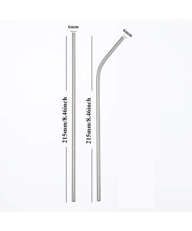 Sunwinc Reusable Metal Straws 100 Pieces 8.5" Stainless Steel Straws All Straight Straws for 20oz 30oz Tumbler Yeti Cup Drinking Straws in Bulk for Wholesale(100pcs All Straight Silver-8.5") - Buy Online on GoSupps.com