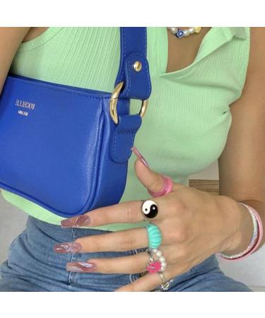 WOOXDYUK Nail Art Set - 24 Medium French Tip Press On Nails with Crystal Butterflies Imported Jelly Glue + Nail Rub & Remover for Perfect Nail Designs - Buy Online on GoSupps.com