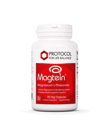 Protocol For Life Balance - Magtein - Supports Nervous System and Cognitive Function with Enhanced Absorption Formula - 90 Veg Capsules - Buy Online on GoSupps.com