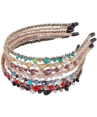 Candygirl 7 Pieces Hairbands Women Crystal Headbands for Girls Jewel Girl Alice Bands Girls Rhinestone Hair Band C1