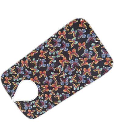 Exceart Adult Bib Washable With Adjustable Strap Terry Cloth For Elderly Seniors And Disabled (Black Butterfly) Picture 1 - Buy Online on GoSupps.com