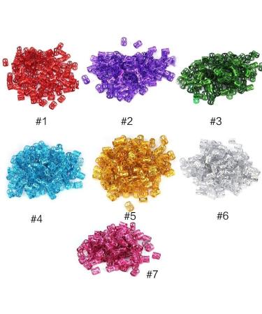 Colorful Hair Lichen Beads - 100 Pearl Cuffs for Styling | 7 Vibrant Colors | Decorative Accessories for Hair - Buy Online on GoSupps.com
