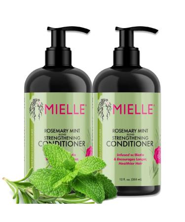 P-Beauty Rosemary Mint Fortifying Conditioner with Biotin 2 x 355ml – Fortifying Conditioner for Hair Growth and Split Ends – Repairs and Nourishes Hair
