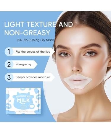 Milk Lip Care Set Hydrating Lip Care Kit with Lip Sleeping Mask Lip Balm & Lip Mask Patches Lip Repair Treatment with Vitamin E for Dry Chapped Lips Reduces Lip Lines for Women & Girls - Buy Online on GoSupps.com