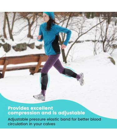 Calf Compression Sleeves for Men & Women | Shin Splint Relief & Muscle Support | Elastic Band for Pressure | Varicose Vein Pain Relief | Running, Hiking, Fitness - L/XL - Buy Online on GoSupps.com