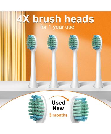 Rechargeable Electric Toothbrush - 6 Modes IPX7 Waterproof Lightweight Sonic Toothbrush for Adults & Kids 4 Replacement Heads & Timer | Best International Shipping - Buy Online on GoSupps.com