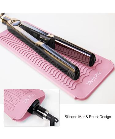 ANGENIL Heat Resistant Silicone Mat Pouch for Hair Styling Tools - Gifts for Women | Food Grade Blush - Buy Online on GoSupps.com