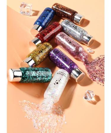  JUDEWY Sparkling body gel shimmering liquid face paint glittery nails holographic festival makeup sparkling makeup. (01) - Buy Online on GoSupps.com