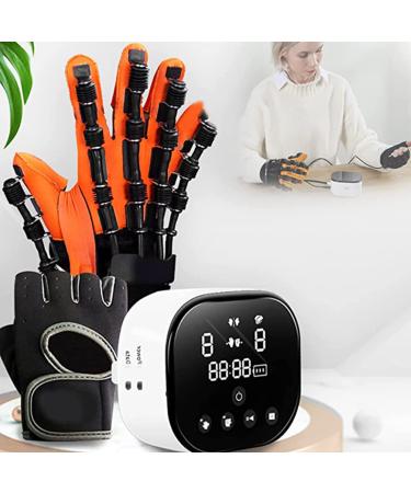 Finger Rehabilitation Brace Hand Training Finger Orthotics with Mirror Mode and Single Finger Training and Timing Functions for Stroke Hemiplegia Patients Ten LeftHand 12age(child)