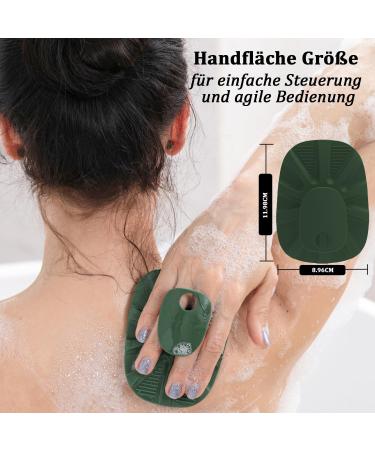 YEADMAME Silicone Body Scrubber - Sensitive Skin | Effective Dirt Removal | Army Green | Unisex Massage Tool - Buy Online on GoSupps.com