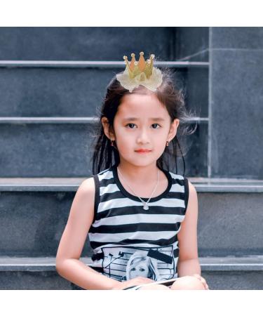 4pcs Children Crown Hair Clips - Glittery Gold & Silver Pearl Hair Accessories for Girls - Buy Online on GoSupps.com