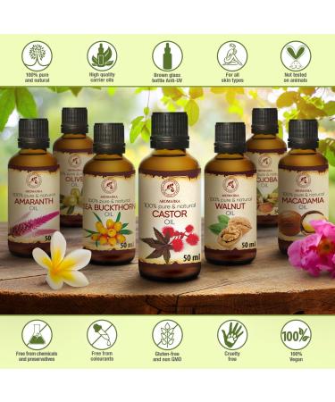 Pure Cold-Pressed Casting Oil 50ml - Ricinus Communis - Best Body Oil for Face Skin Eyebrows & Eyelash - Intensive Care & Massage - Premium Quality from India - Buy Online on GoSupps.com