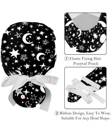 Woodland Jungle Tribal Animal Scrub Caps 2PCS | Bouffant Working Hat with Ponytail Holder for Women | Pattern 03 - Buy Online on GoSupps.com