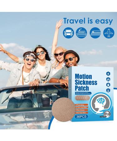 Motion Sickness & Tinnitus Relief Patches - 72 pcs, for Nausea, Vertigo, Ringing Ears | Adults & Children | Travel Friendly - Buy Online on GoSupps.com