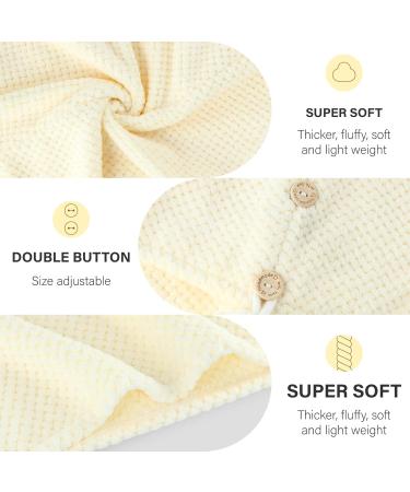 Super Absorbent Hair Towel Wrap for Long & Thick Hair - Pineapple Plaid Design Turban Head Wrap for Women (Beige & Light Pink) - International Shipping Available - Buy Online on GoSupps.com