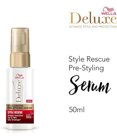 Wella Deluxe Style Rescue Pre-Styling Serum 50ml - Styling Enhancer for Perfect Hair - Buy Online on GoSupps.com