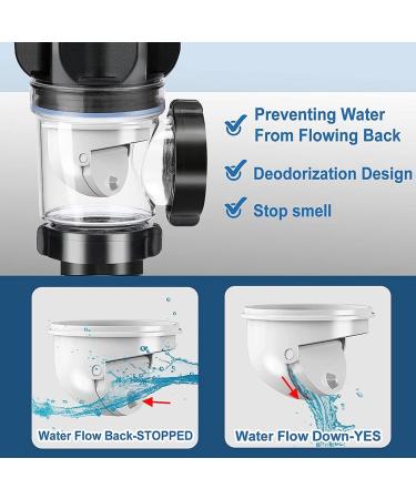 Popup Basin Waste Drainer Washbasin Drainer with Flexible Drain Down Hose & Popup Filter Sink Plug Washbasin Drainer Flexible Sink Drain Hose - Buy Online on GoSupps.com