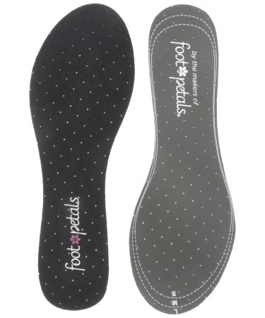 Foot Petals Women's Sock-Free Saviors with Odor Control Insole  Black  One Size