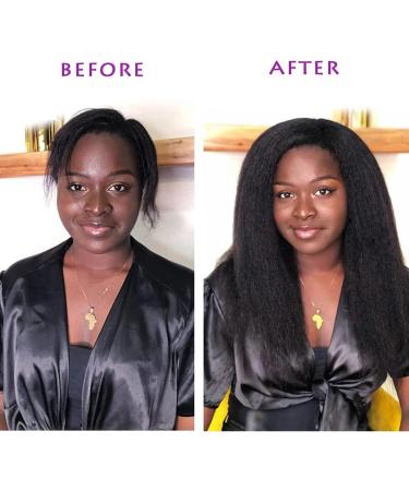 Clip in Hair Extensions 12-26 Inch Kinky Straight Clip ins for Black Women Double Weft Remy Human Hair Full Head Natural Black Color 18 Clips with 8 Pieces Clip in Extensions (Size : 16inches Co - Buy Online on GoSupps.com