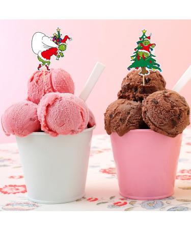 VARACL 30 Pieces Grinch Cupcake Toppers Grinch Christmas Cupcake Toppers Food Fruit Picks for Grinch Party Dessert Decoration Grinch Birthday Cake Decor Grinch Christmas Party Decorations Supplies - Buy Online on GoSupps.com
