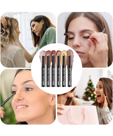  G n rique Waterproof Eyeshadow Stick Cream Glitter Eye Makeup Pen Six-Color Shimmering Eyeshadow Set Long-Lasting Creamy Formula | Home Parties & Events - Buy Online on GoSupps.com