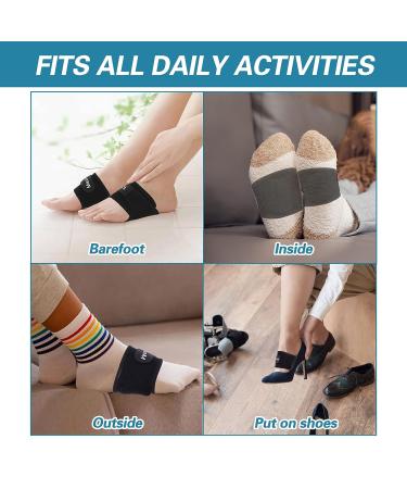 Maziky Plantar Fasciitis Arch Supports for Women - Orthotic Compression Sleeve with Thicken Pads for Flat Feet - Foot Arch Support for Men and Women - Adjustable Brace (1 Pair, Black) - Buy Online on GoSupps.com