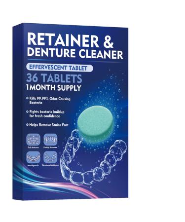 Mallbaola Retainer Cleaning Tablets 36 Tabletten 1 Maanden Supply Retainer Cleaner Tablets