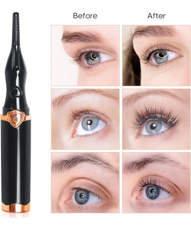 Buqikma Heated Eyelash Curlers Electric Eyelash Curler 3 Temp Modes 2in1 Clip-Type Eyelash Curlers with Built-in Comb Rechargeable Heated Lash Curler for Quick Heatin Lashes Curl Tool - Buy Online on GoSupps.com