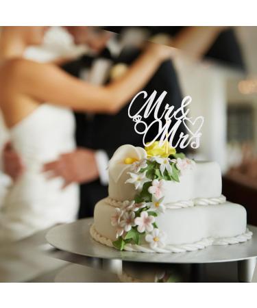 Sotpot 1 Pack Mr Mrs Cake Topper Silver Glitter Love Mr Mrs Cake Pick Wedding Party Decorations Bridal Shower Wedding Cupcake Decoration Party Supplies Silver - Wedding Cake Topper - Buy Online on GoSupps.com