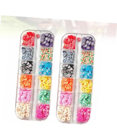 Healeved 2 Boxes 12 Polymer Clay Sequins Lemon Nail Art Fruit Nail Sequins Nail Decorations for Nail Art Nails Decoration Nail Art Accessories Nail Stickers Soft Pottery 3d The Flowers - Buy Online on GoSupps.com