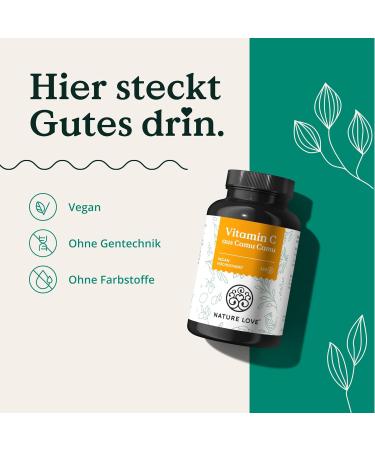 Nature Love Camu Camu Extract Capsules - Natural Vitamin C - 120 Vegan Capsules 640mg - Lab-Tested Additive-Free - 4-Month Supply - Made in Germany - Buy Online on GoSupps.com