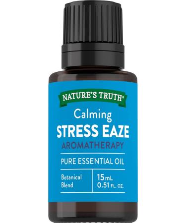 Stress Relief Essential Oil 15 mL | Nature's Truth Stress Eaze Calming Aromatherapy for Anxiety & Relaxation - Buy Online on GoSupps.com