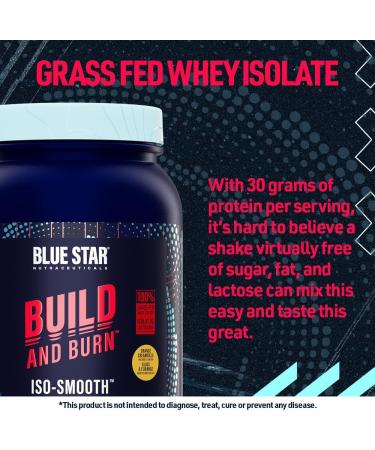 Blue Star Nutraceuticals Iso-Smooth 100% Isolate Whey Protein Powder 30g Protein Per Serving - Low Carb Keto Friendly - Easy Mixing and Absolutely Delicious Protein Shake (Orange Creamsicle) - Buy Online on GoSupps.com