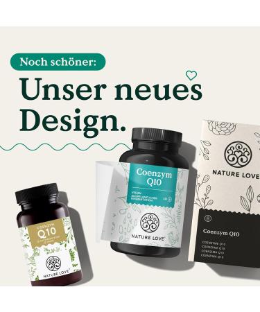 Buy Nature Love Coenzyme Q10 - 200mg Vegan Capsules | 120 High-Dose Capsules | Herbal Fermentation | Made in Germany - 4 Month Supply - Buy Online on GoSupps.com