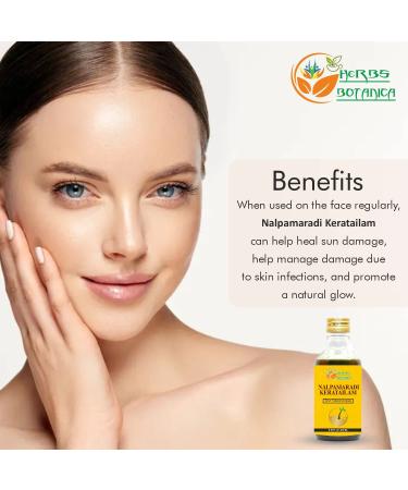 Herbs Botanica Nalpamaradi Thailam Skin Radiance Treatment Oil 200ml - Ayurvedic Oil with Turmeric & 15 Herbs for Skin, Face & Body - Buy Online on GoSupps.com
