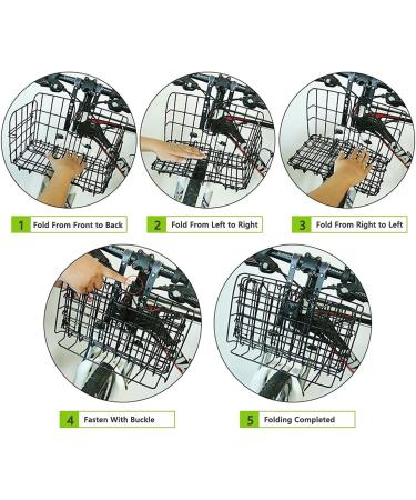 Folding Bike Basket - Removable Front & Rear Cargo Basket for Men's and Women's Mountain Bikes - Collapsible Bike Accessory - Buy Online on GoSupps.com